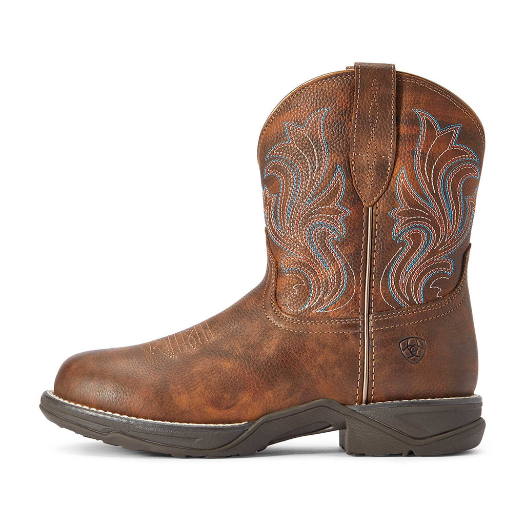 Ariat Women's Anthem Round Toe Shortie Boot, Copper Kettle