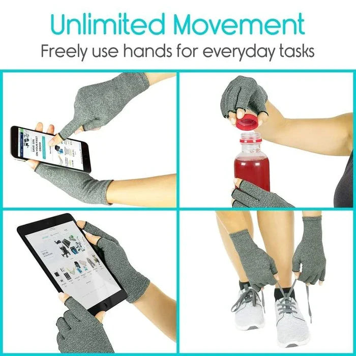 Arthritis Compression Gloves – Open Finger Support