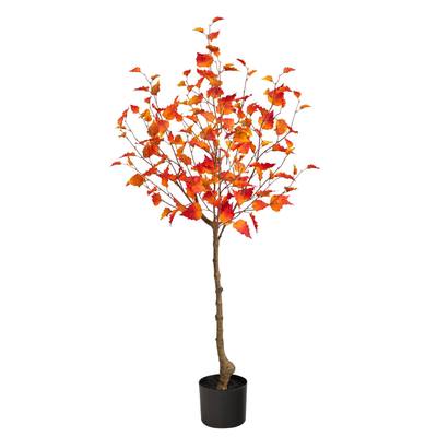 4'Fall Birch Artificial Autumn Tree