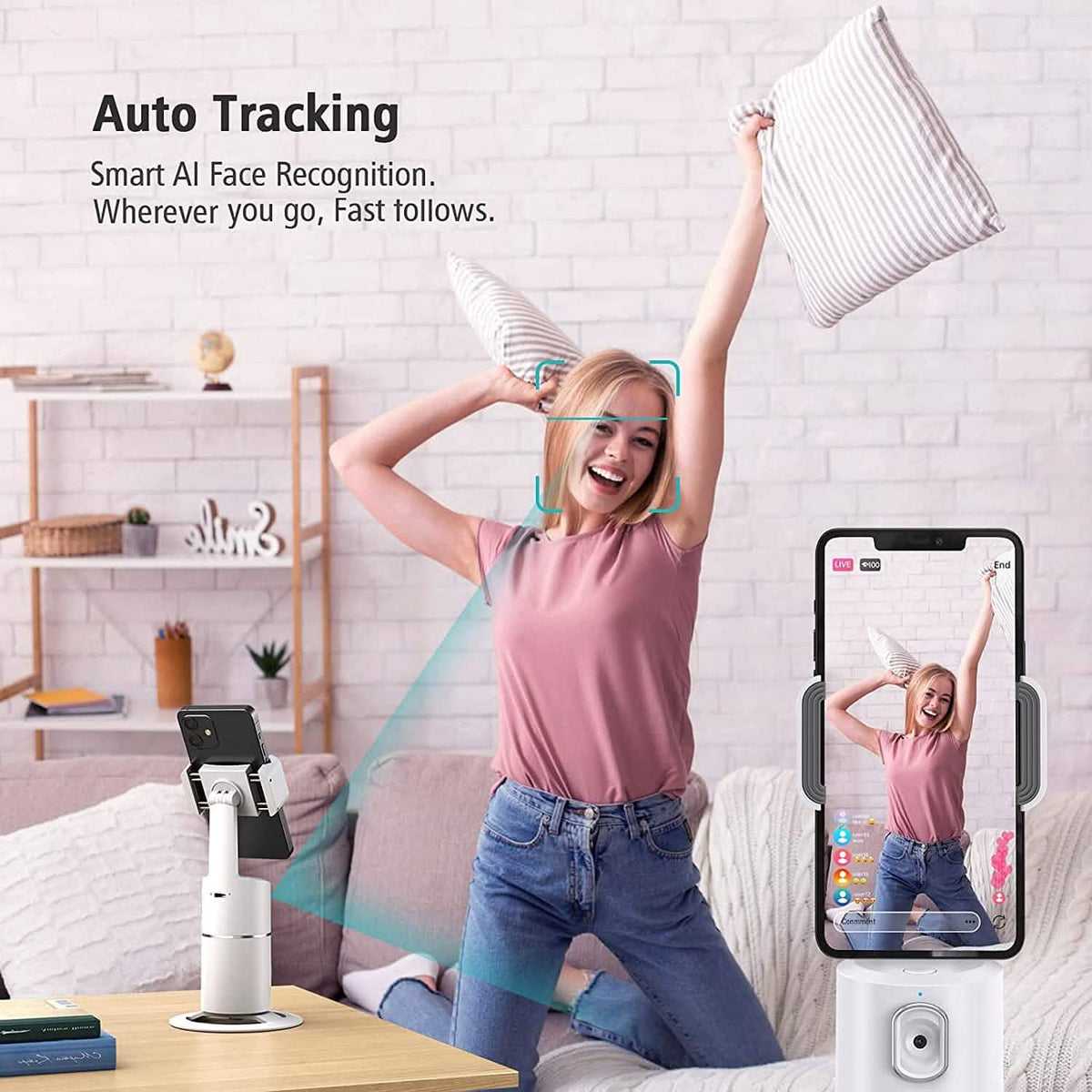 Auto Face Tracking Phone Holder