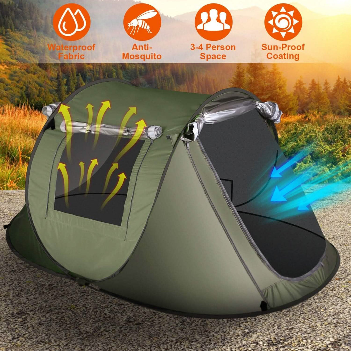 Automatic Pop Up Camping Tent