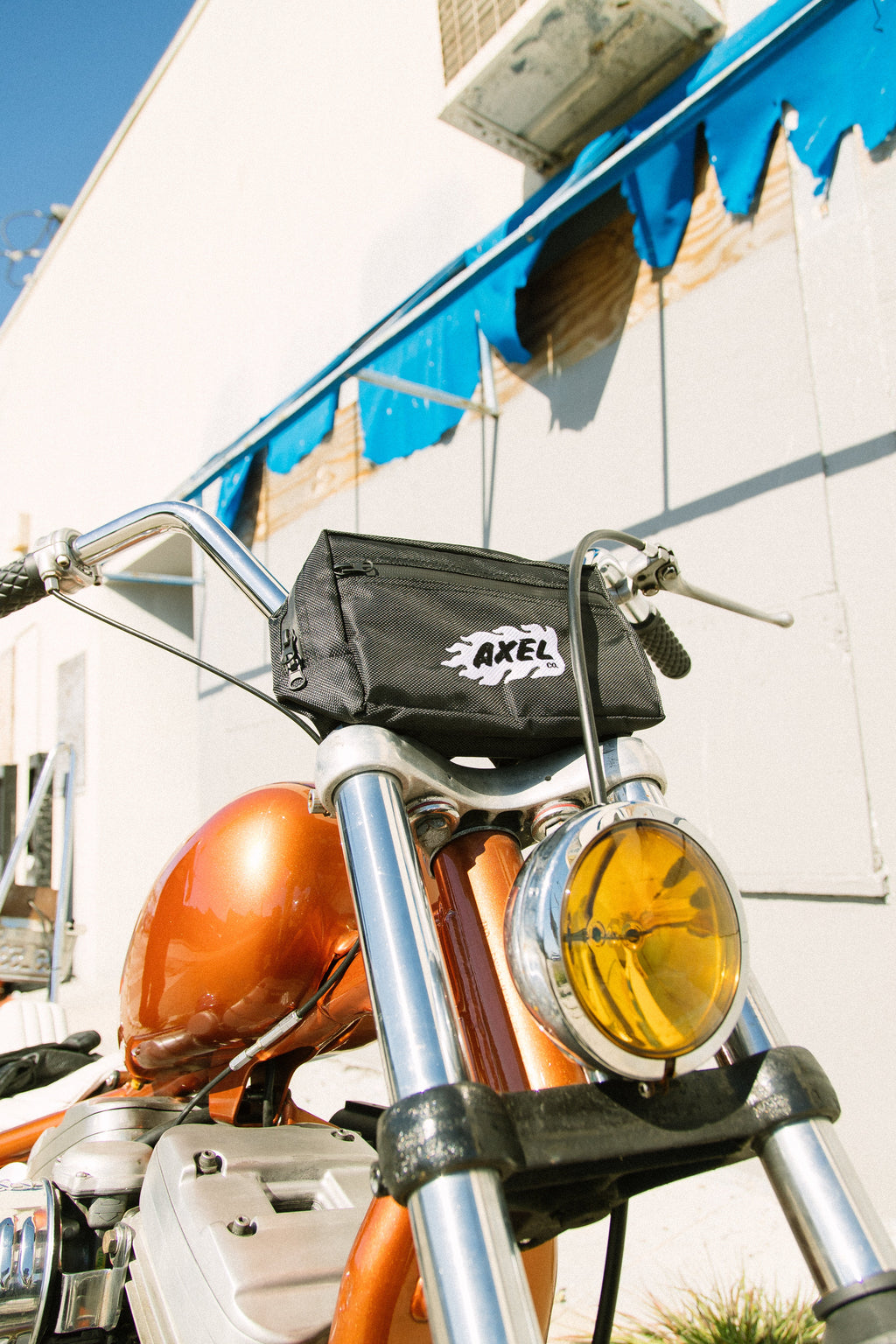 Black Canvas Motorcycle Bar Bag