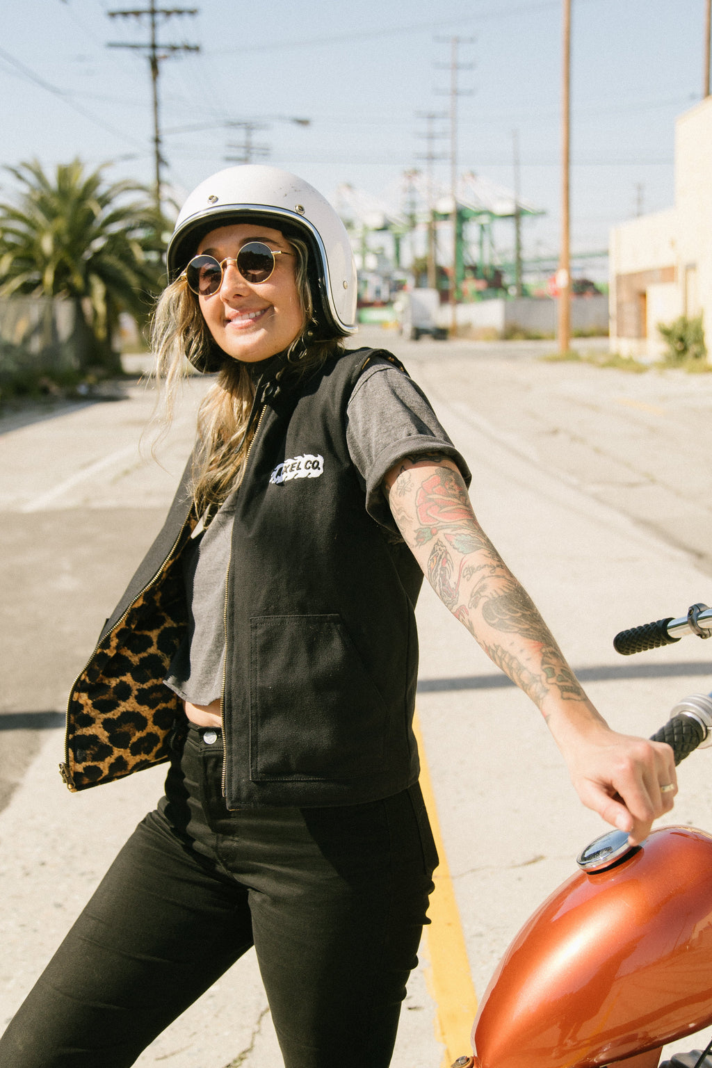Leopard Motorcycle Vest