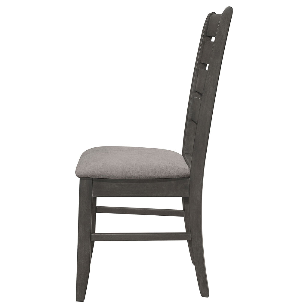 Padded Seat Side Chairs With Tapered Slats (Set of 2)