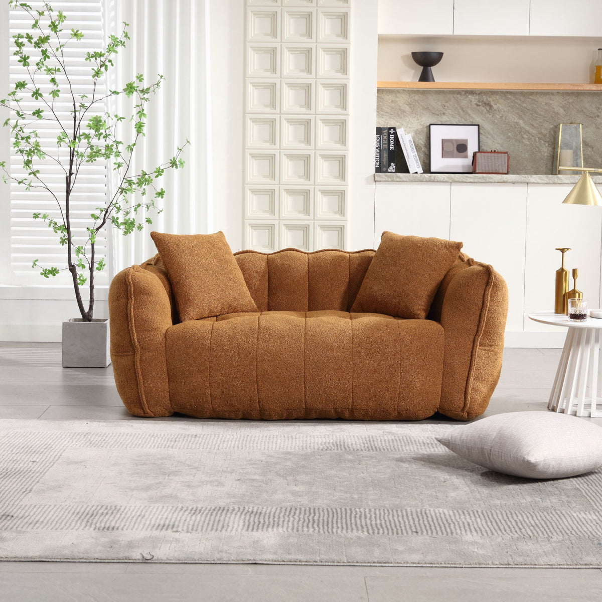 Cozy Beanbag Chair With High Resilience Foam Core For 2