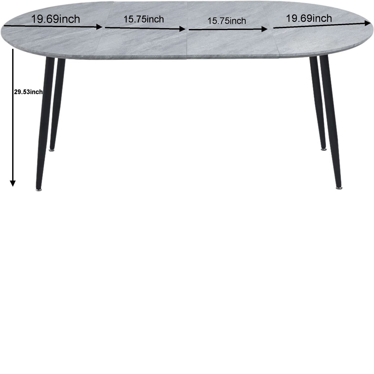 Extensible Table, Dining Table, Office Table, Coffee Table Metal Leg