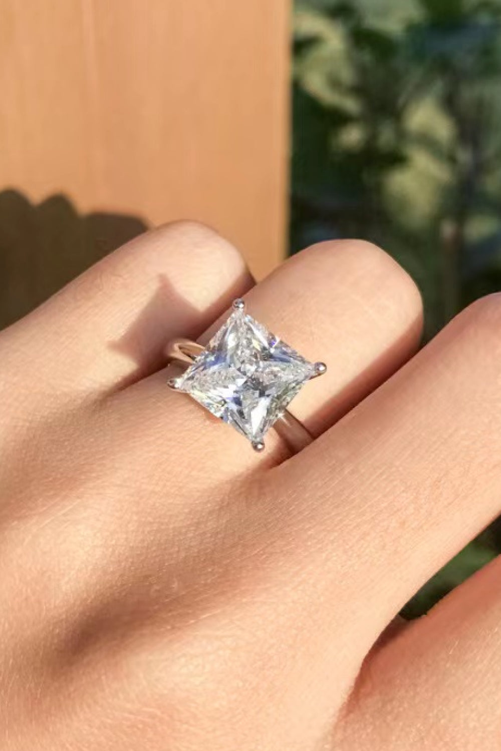 5 Carat Princess-Cut Sparkala™ Solitaire Ring (Platinum Over Pure Sterling Silver)