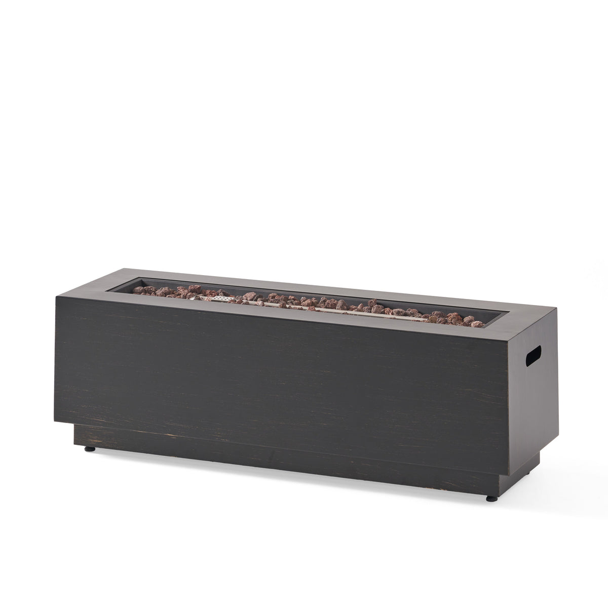 RECTANGULAT IRON FIRE PIT-50 000BTU WITH TANK HOLDER