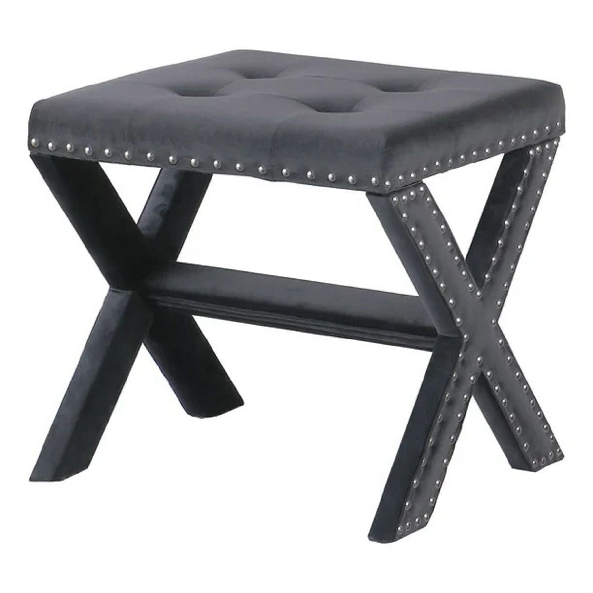 Upholstered Accent Bench With Nailhead Trim