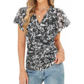 Lace-trimmed-sleeve Formal And Casual Womens Shirt