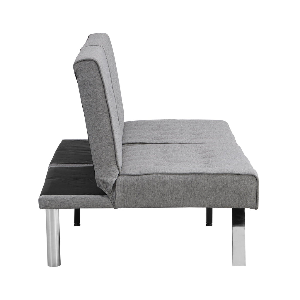 Modern Sofa Bed With Wood Frame And Stainless Legs
