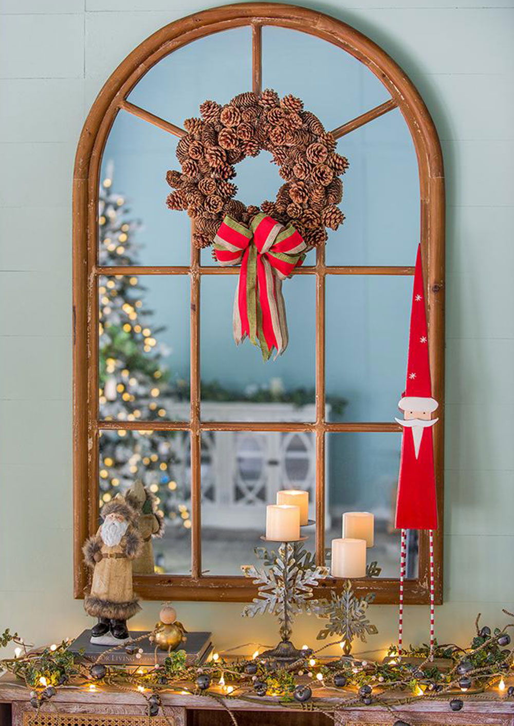 Christmas Gnomes Decorations, Christmas Table Home Ornaments For Holiday Party Gifts (Set of 2) - Beige / White