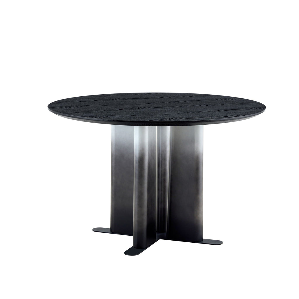 Round Dining Table With Cross Base, Modern Home Furniture