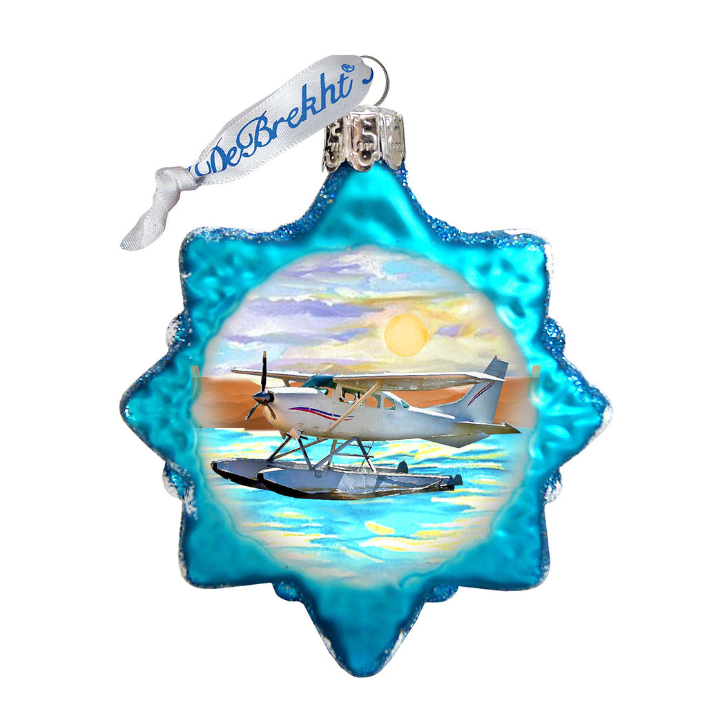 Floating Plane Mercury Glass Ornament by G. DeBrekht - Wildlife Holiday Décor - 771050