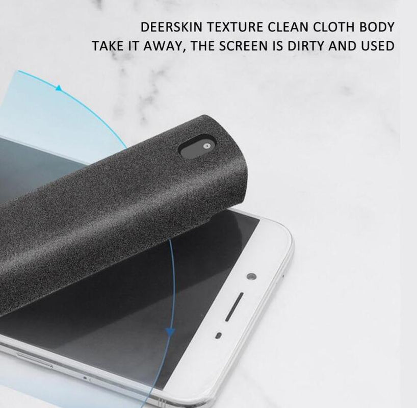 2 in 1 Phone Computer Screen Cleaner Kit for Screen Dust Removal Microfiber Cloth Set