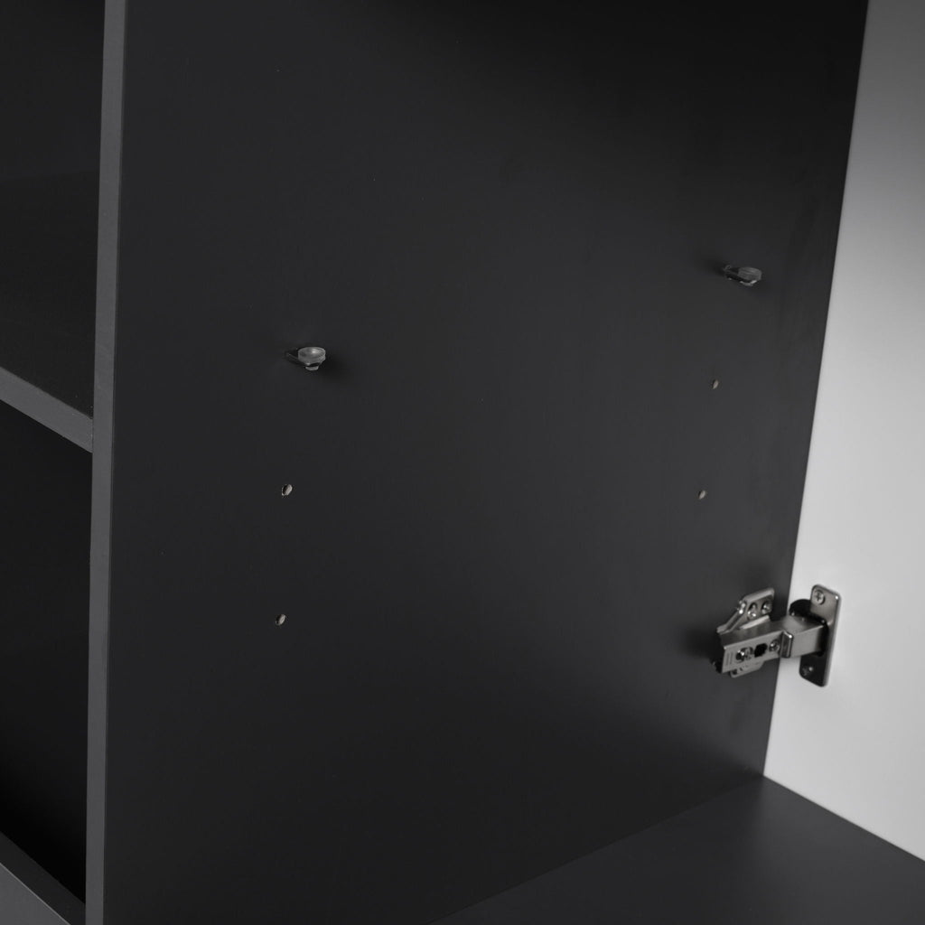 Contemporary Freestanding Bathroom Vanity With Resin Sink & Soft-Close Cabinet Doors