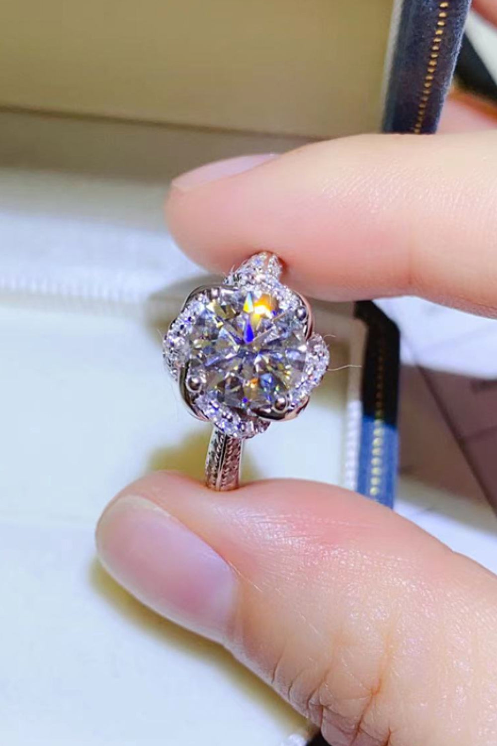 2 Carat Sparkala™ Platinum Over Pure Sterling Silver Ring