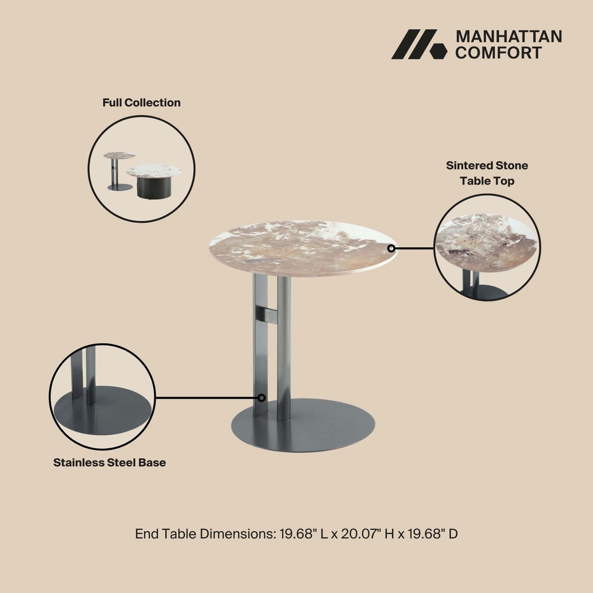 Alondra - End Table - Black