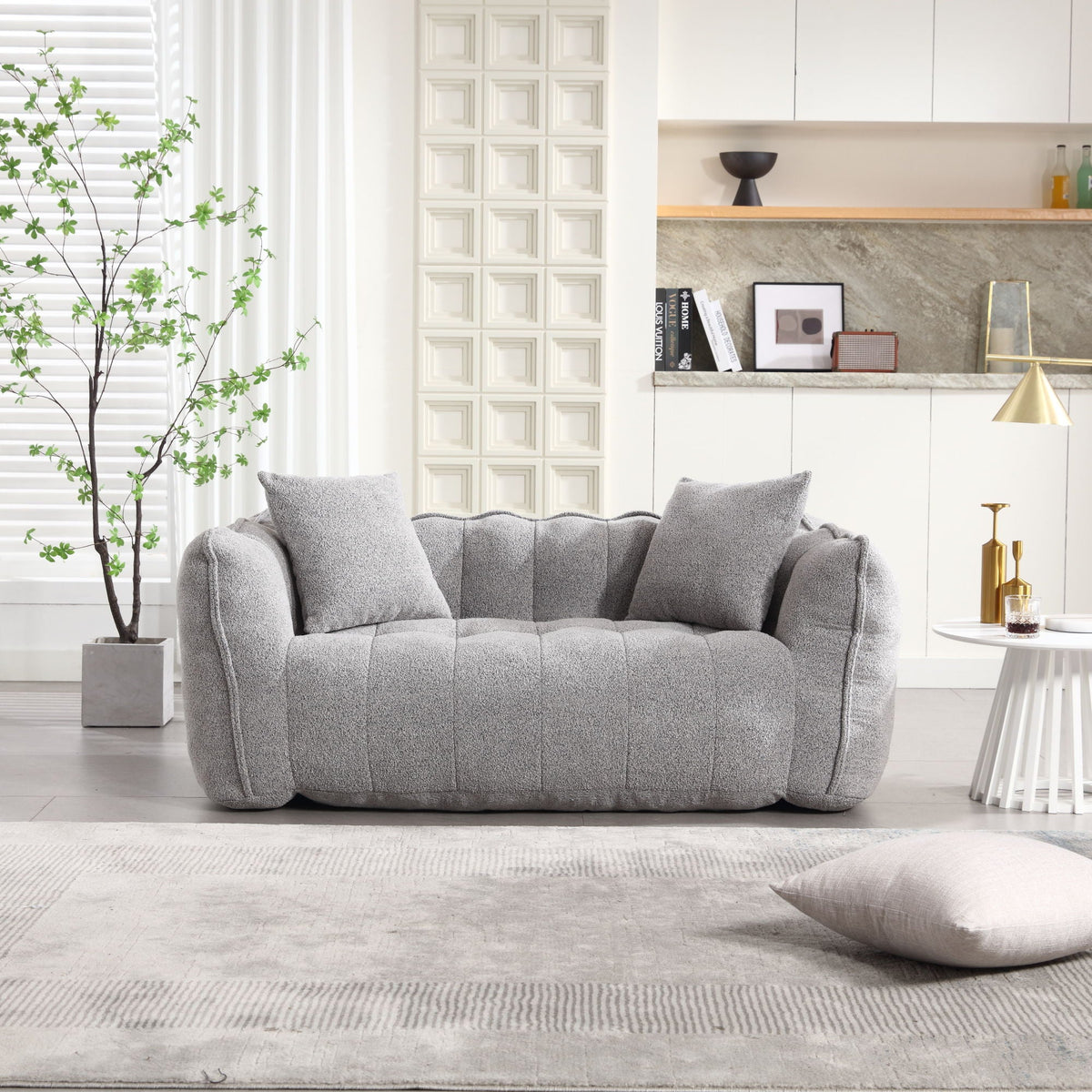 Cozy Beanbag Chair With High Resilience Foam Core For 2