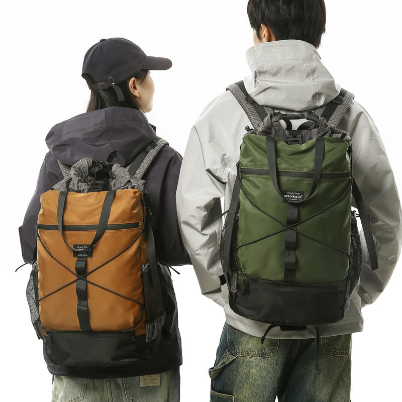 Fashion Personality Nylon Backpack Men's Large Capacity