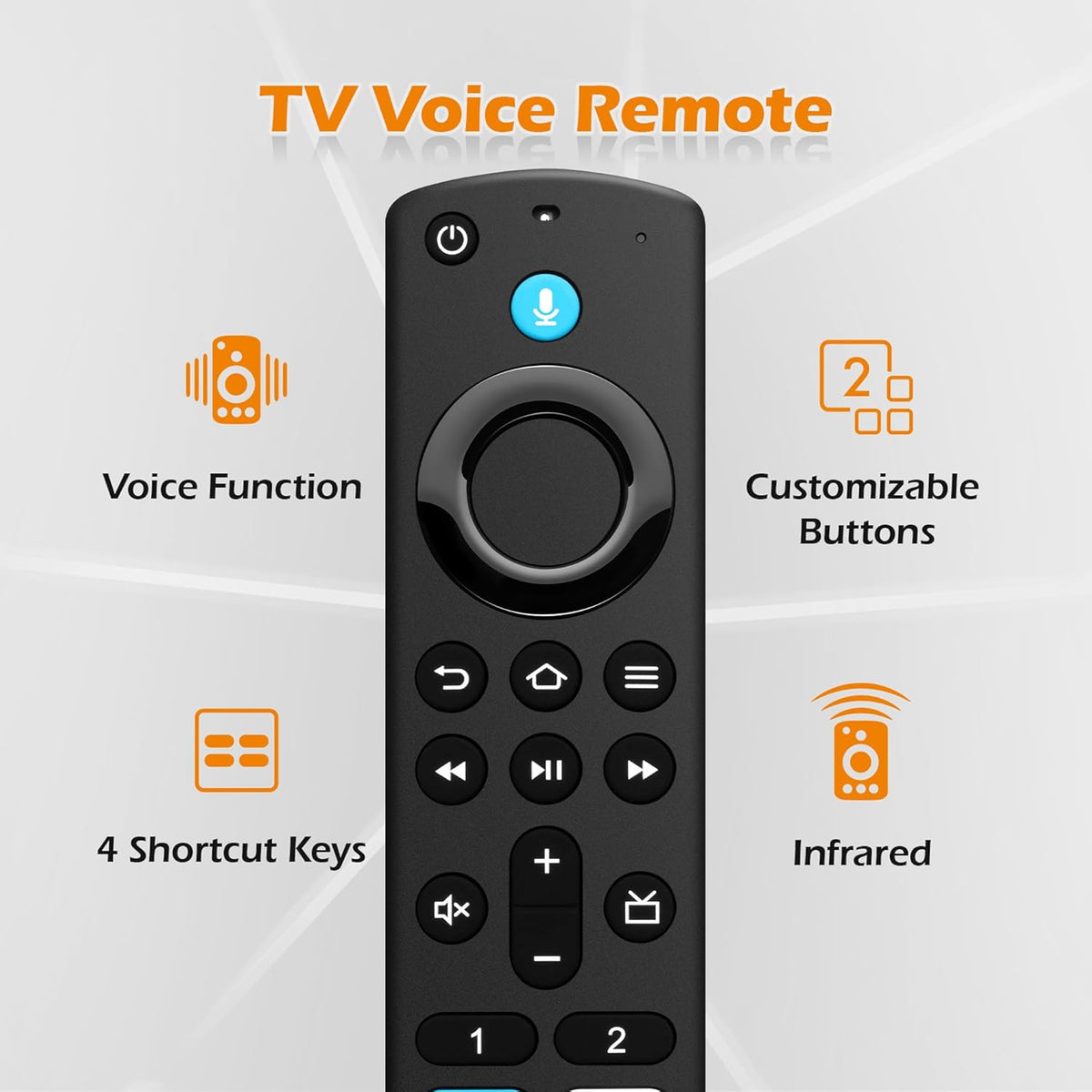 Replacement Voice Remote Control Fit for Fire Smart TV Stick(2Nd Gen/3Rd Gen), Stick(Hd/4K Max/4K/Lite), TV Cube, Smart TV (3Rd Gen, Pendant Design), Not for Roku Multicolor