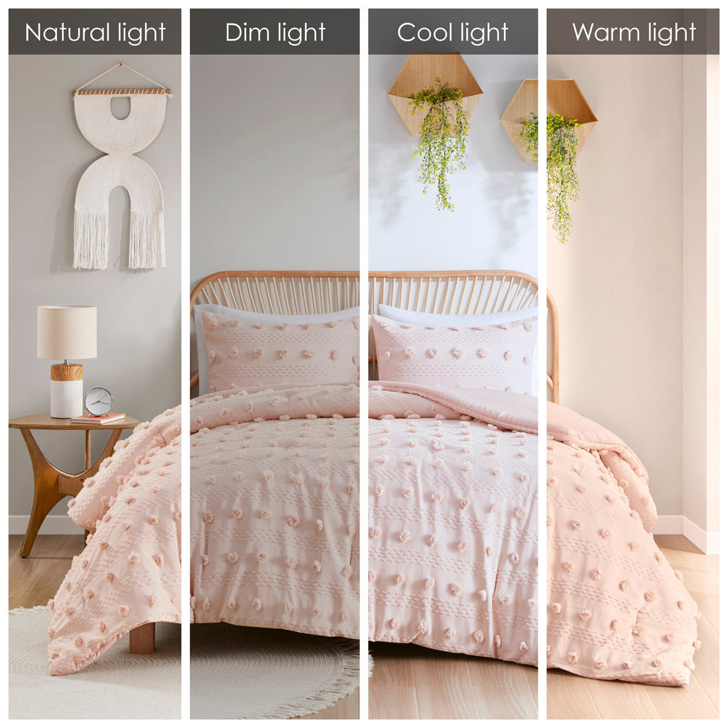 Full/Queen Clip Jacquard Comforter Set