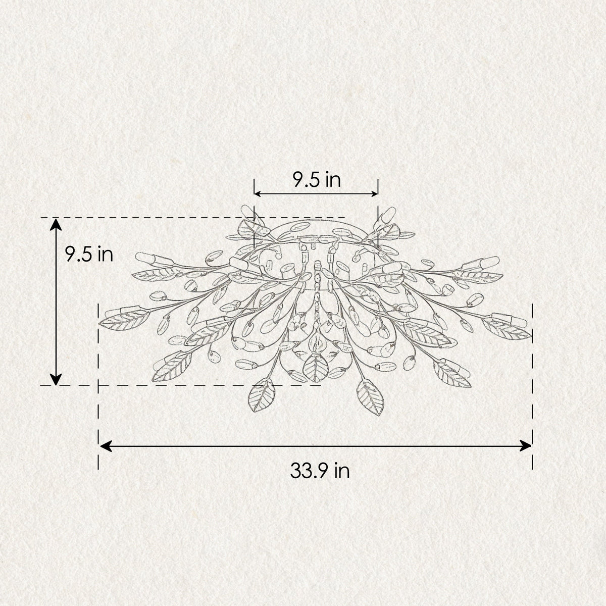 15-Light Chandelier Crystal Ceiling Lamp
