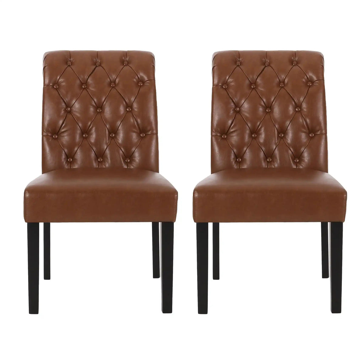 Broxton Tuft Dining Rolltop Chairs With Button Tufted Backrest (Set of 2)