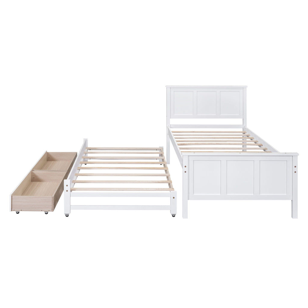 Platform Bed With Trundle And Drawers