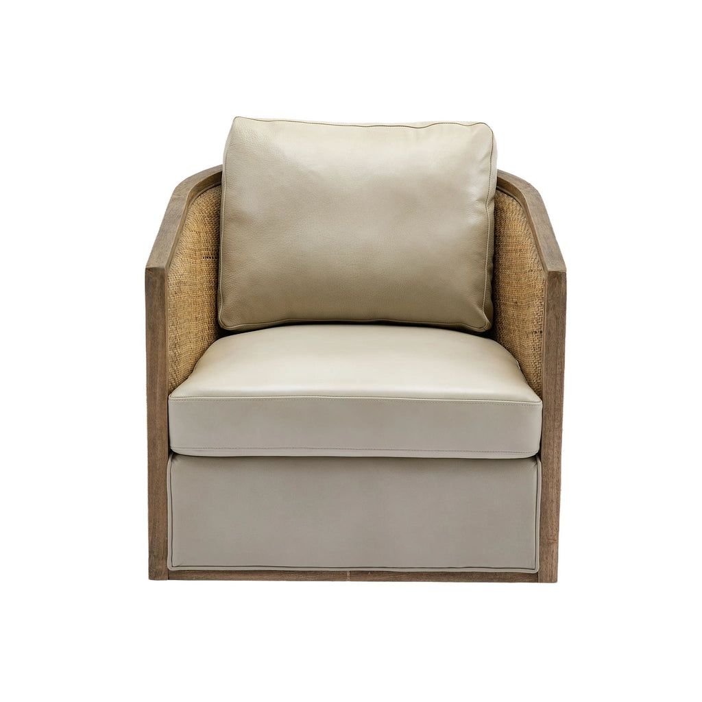 Barrel, Comfy Round Accent Sofa Chair With 360 Degree Swivel, Leisure Arm