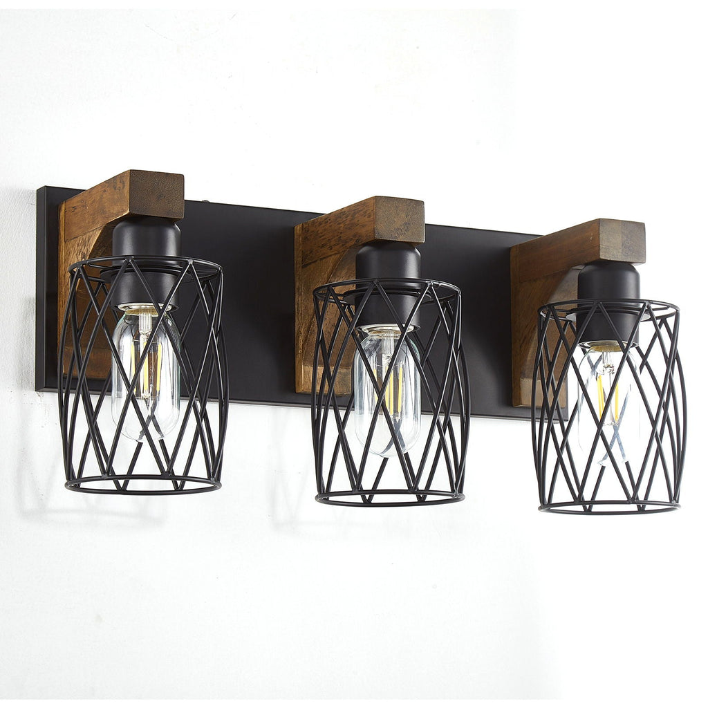 Bathroom Vanity Light, Wall Sconce With Cage Shade
