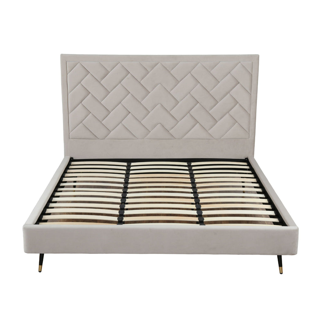 Crosby - Bed With Upholstered Headboard And Slats