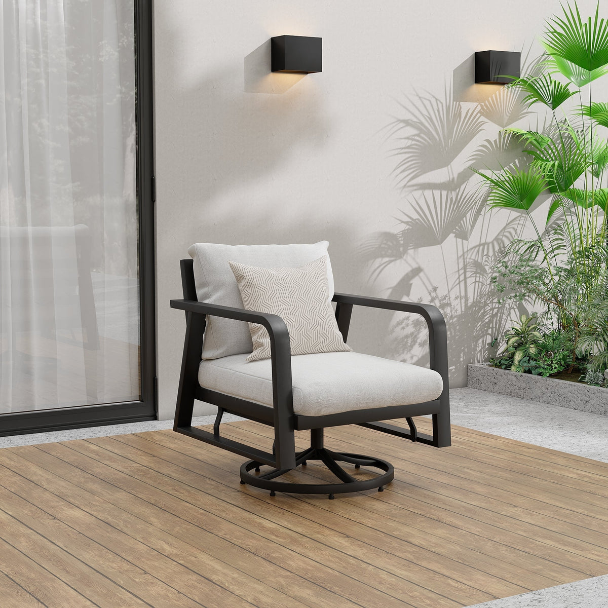 FR Aluminum Outdoor Sofa Swivel Seats