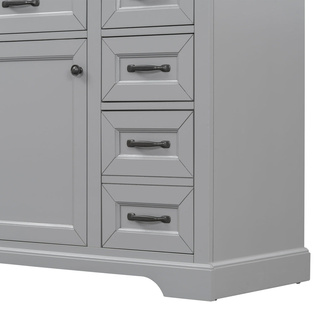36" Bathroom Vanity With Sink, 2 Tip-Out Drawers, Soft Close Hinges