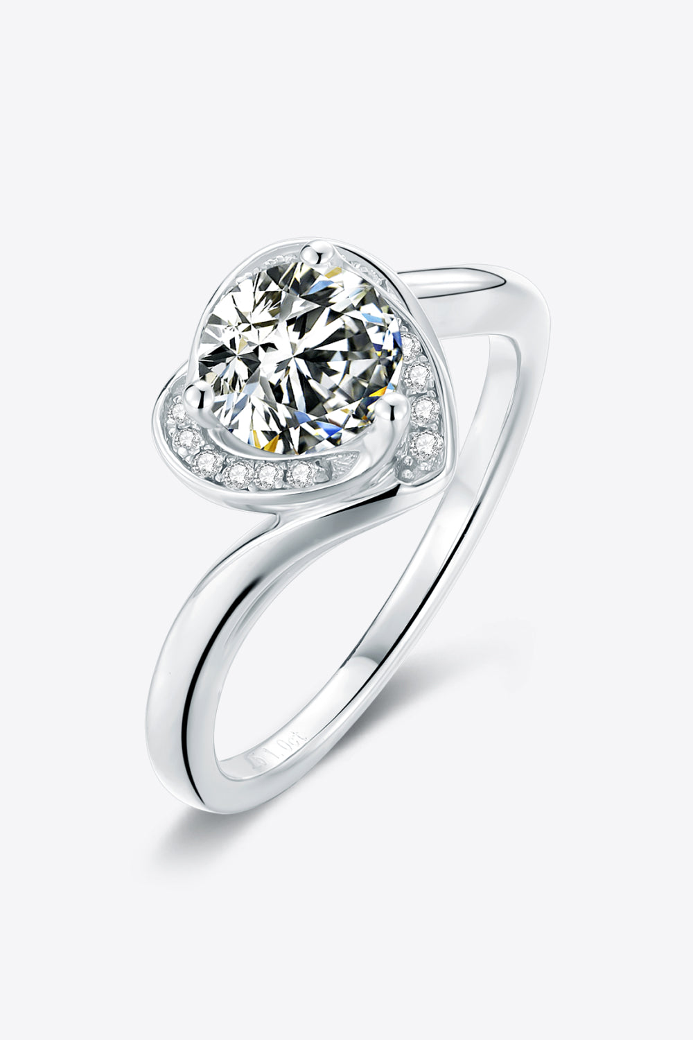 1 Carat Sparkala™ Platinum Over Pure Sterling Silver Heart Ring