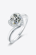 1 Carat Sparkala™ Platinum Over Pure Sterling Silver Heart Ring