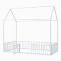 Metal House Bed With Fence And Door
