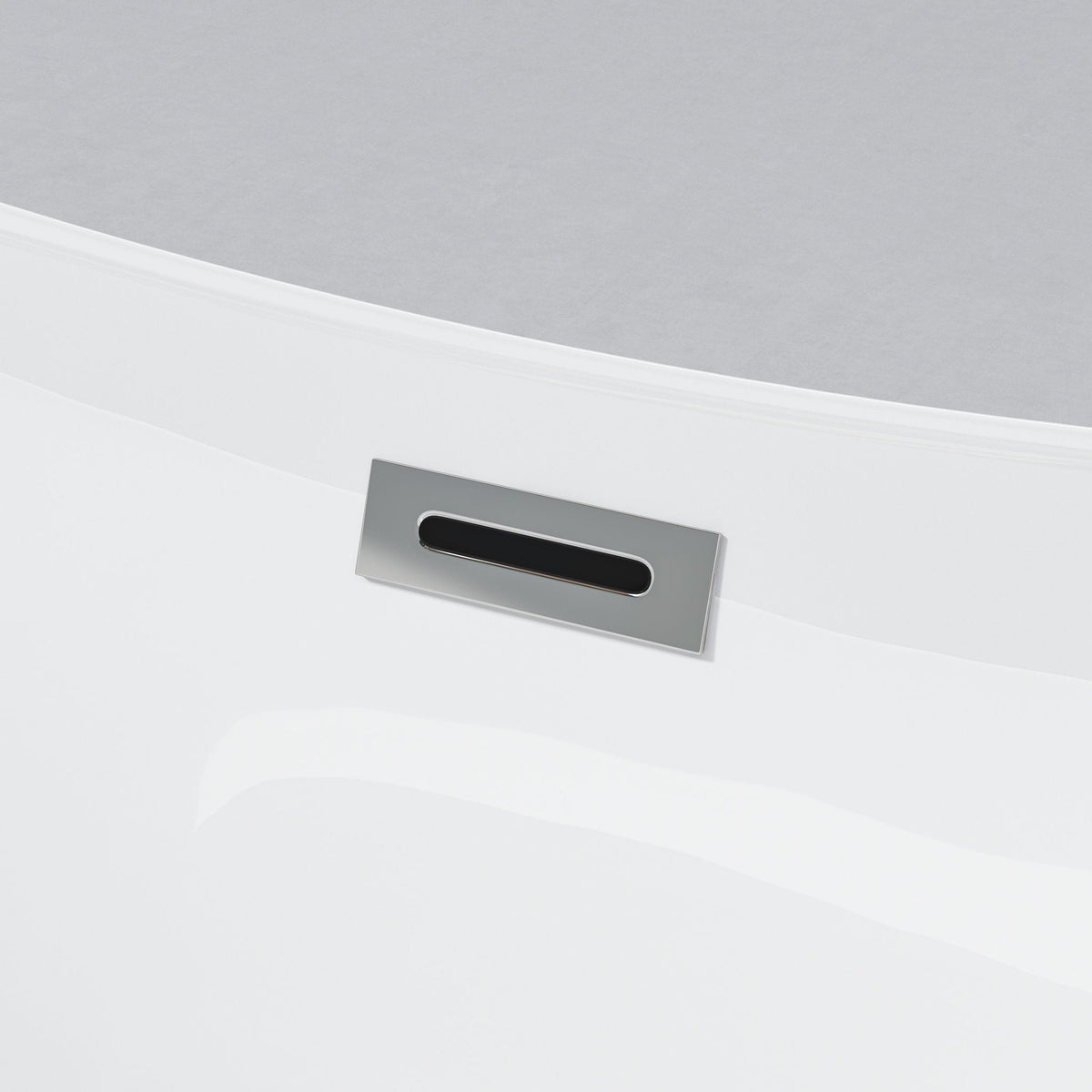 Freestanding Oval Bathtub With Overflow And Pop Up Drain, Double Walled Design - Gloss White