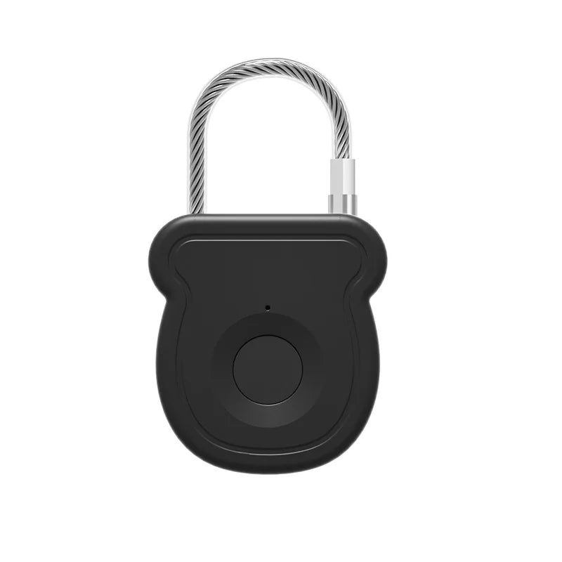 Keyless Fingerprint Biometrics Padlock Electric Lock 20 Users Plastic Material