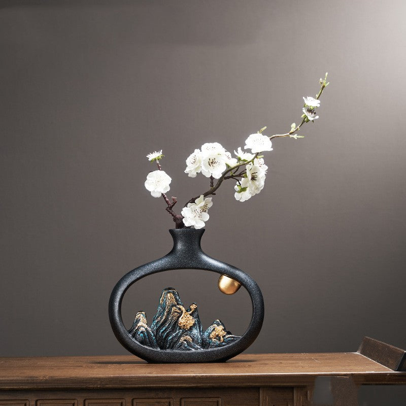 Gaoshan Chinese Scenery Vase