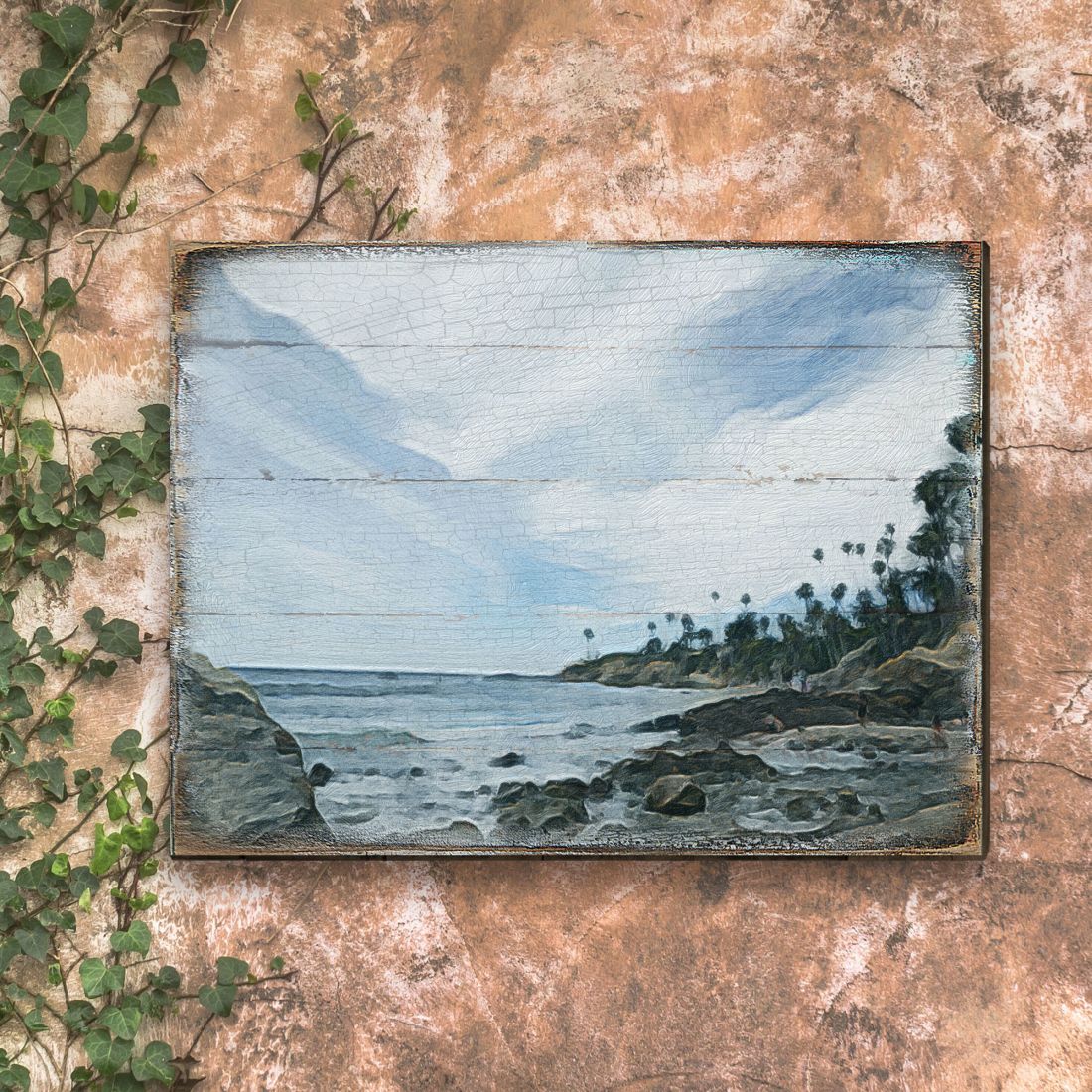 Surfer Wooden Coastal Wall Art by Nature Wonders - Coastal Sea-Life Decor - 84578B
