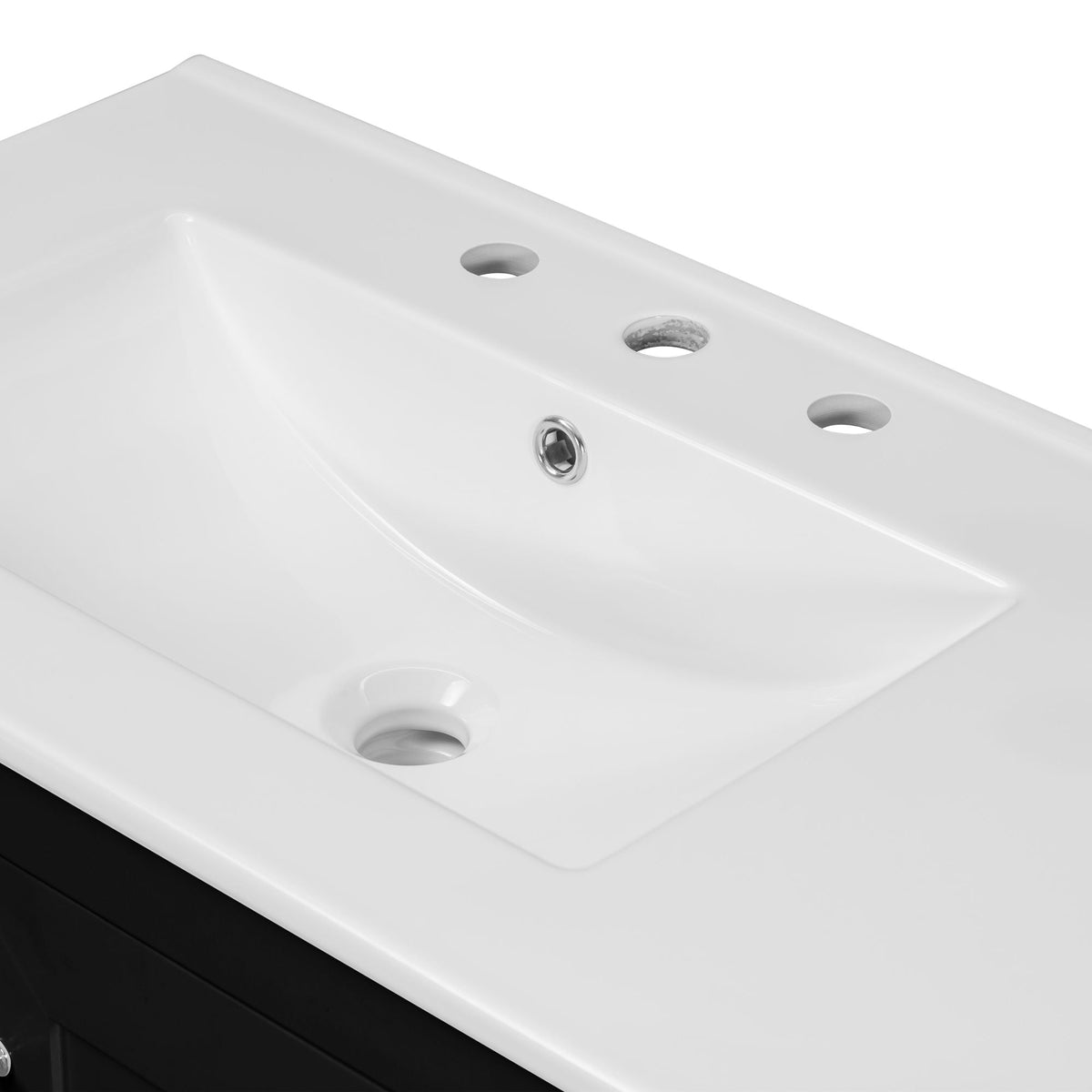 Bathroom Vanity With Ceramic Sink Combo, Abundant Storage Cabinet 2 Soft Close Doors And 5 Drawers