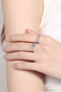 Sparkala™ 925 Rhodium Over Pure Sterling Silver Ring Set