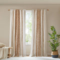 1 PC 50x84' Cotton Printed Window Panel with Chenille Stripe and Lining