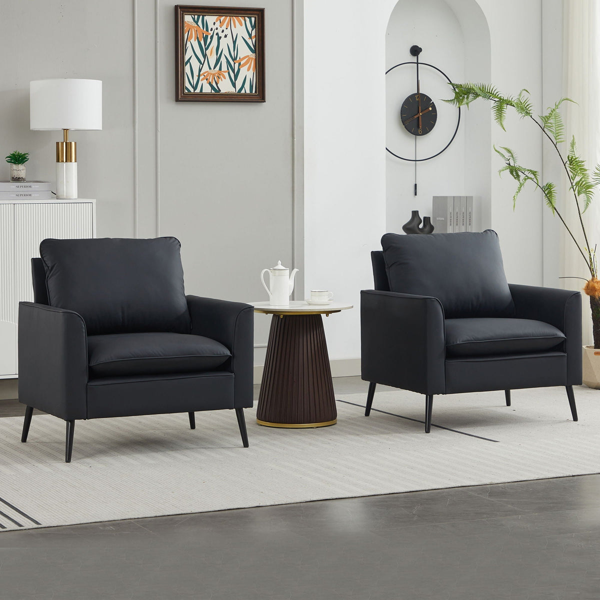Nordic Retro Light Luxury Upholstered Sofa Chair