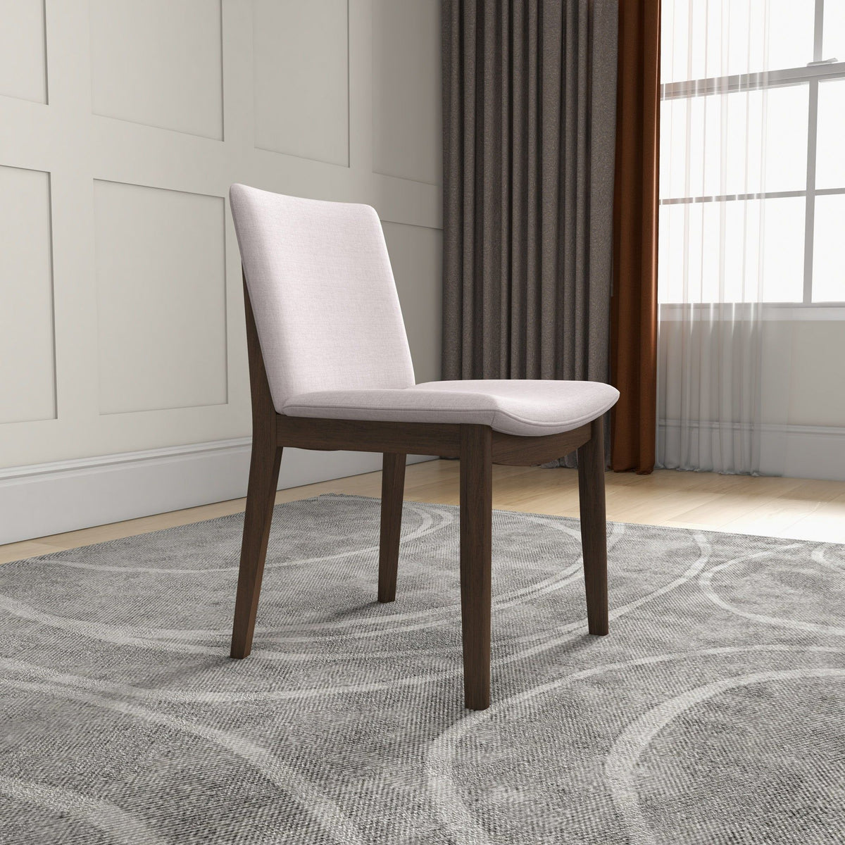 Laura - Mid-Century Modern Solid Wood Dining Chair (Set of 2)