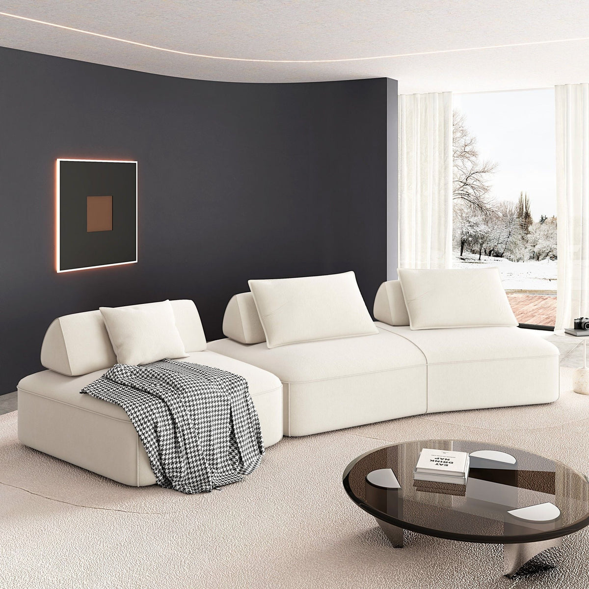 Modern Luxury Oversized Modular Sectional Sofa Set