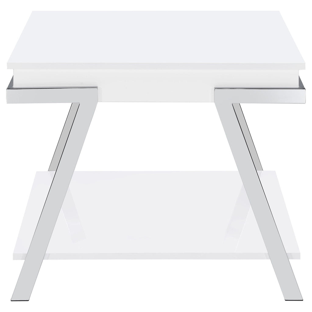 Briana - 2 Piece Coffee And End Table Set With Lift Top Legs - Gloss White