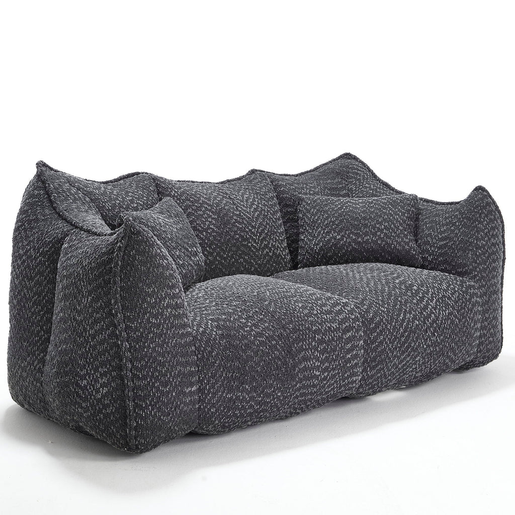 Comfortable Dual Beanbag Chair With High Resilience Foam Core For 2 People