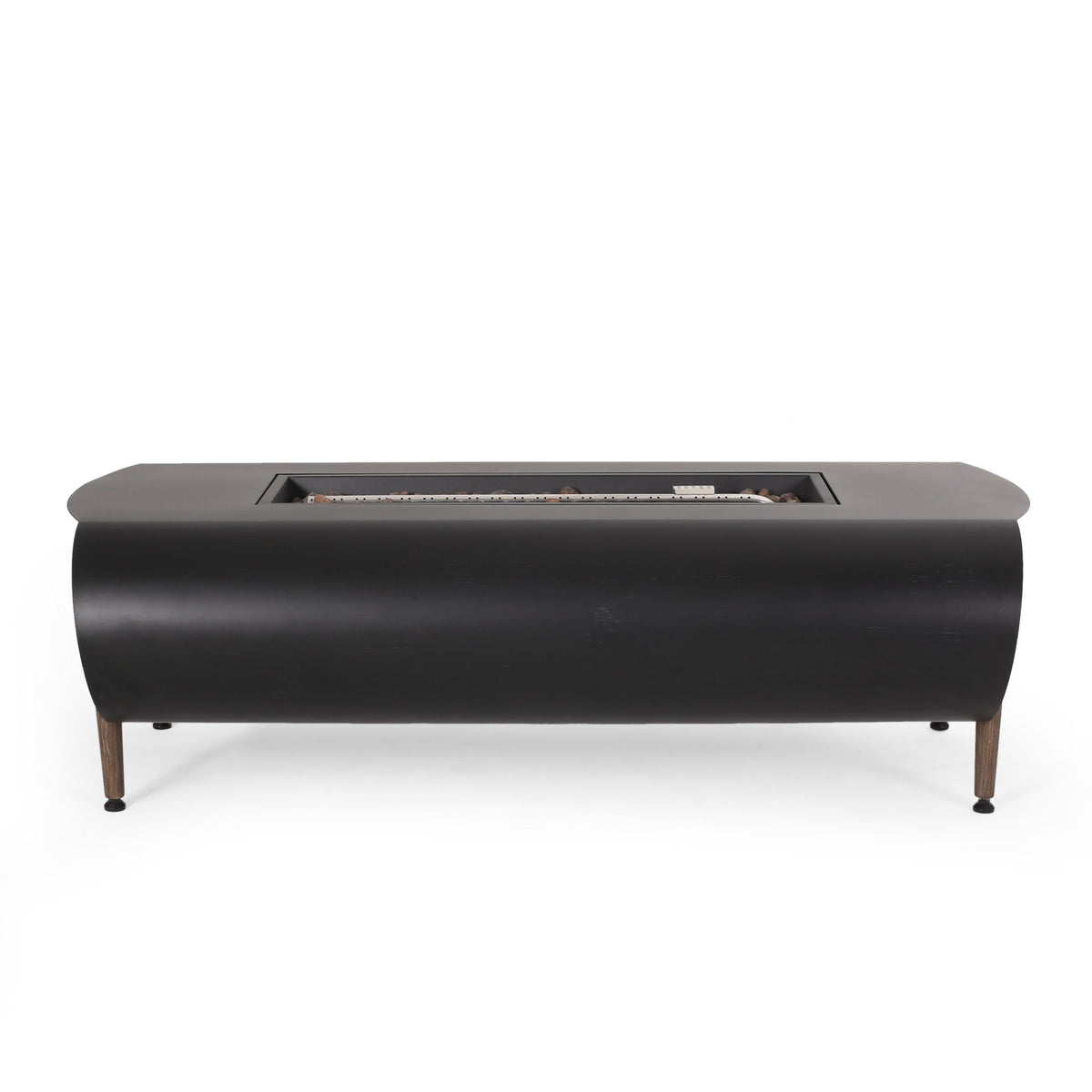 Vernon Rectangle Fire Pit 50,000 BTU - Dark Gray